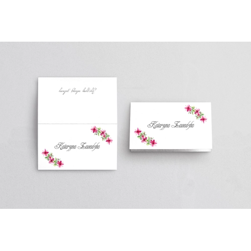 Winietki ślubne składane Akwarelowe Wianki - Motyw 2