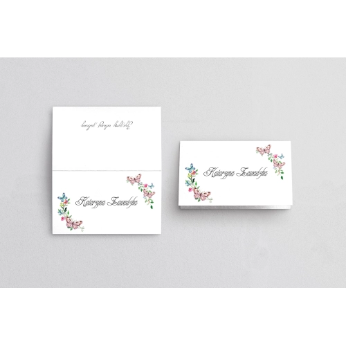 Winietki ślubne składane Akwarelowe Wianki - Motyw 3