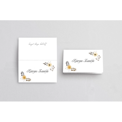 Winietki ślubne składane Akwarelowe Wianki - Motyw 4