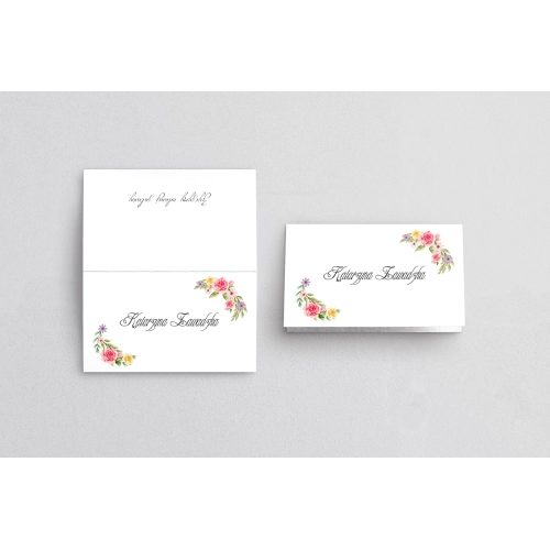 Winietki ślubne składane Akwarelowe Wianki - Motyw 5