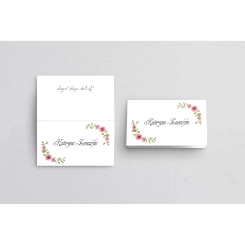 Winietki ślubne składane Akwarelowe Wianki - Motyw 6