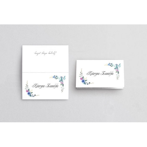 Winietki ślubne składane Akwarelowe Wianki - Motyw 8