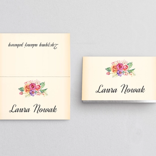 Winietki ślubne składane Love Motyw 7