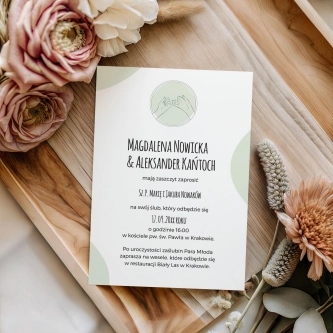 Zaproszenia ślubne Hands - Motyw 2