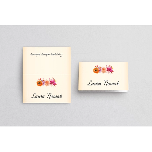 Winietki ślubne składane Love Motyw 12