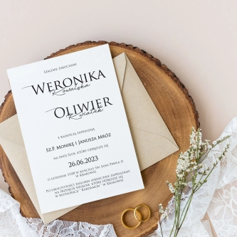 Zaproszenia ślubne Minimalistyczne - Motyw 2