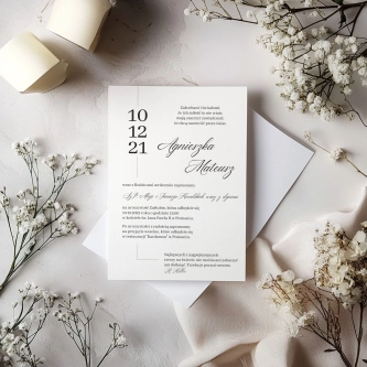 Zaproszenia ślubne Minimalistyczne - Motyw 4