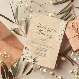 Zaproszenia ślubne Old Fashion - Motyw 3