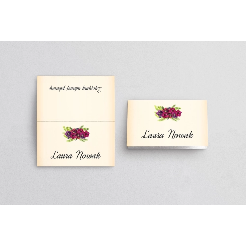 Winietki ślubne składane Love Motyw 18