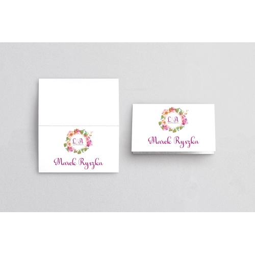 Winietki ślubne składane Rustical Motyw 1