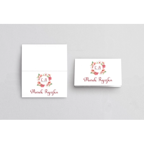 Winietki ślubne składane Rustical Motyw 3