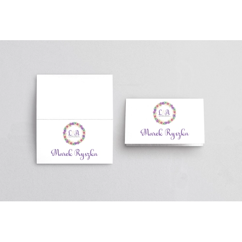 Winietki ślubne składane Rustical Motyw 5