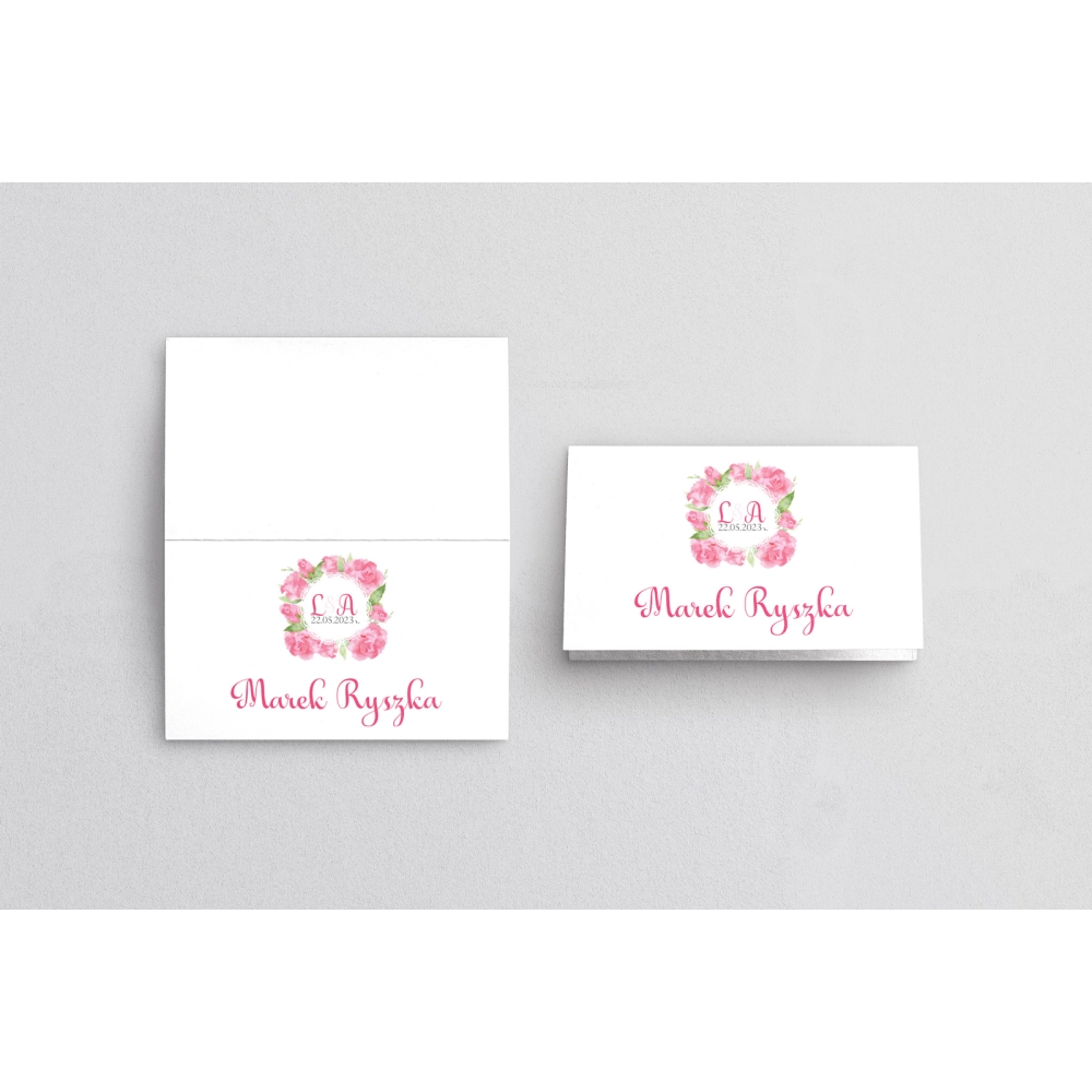 Winietki ślubne składane Rustical Motyw 7