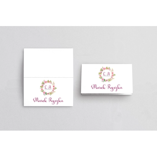 Winietki ślubne składane Rustical Motyw 8