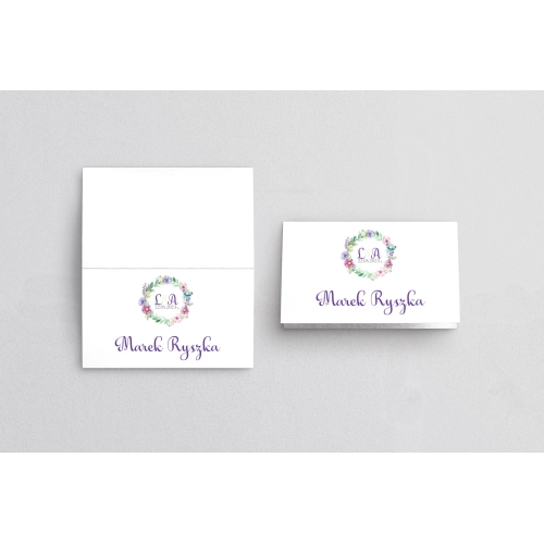 Winietki ślubne składane Rustical Motyw 9