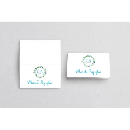 Winietki ślubne składane Rustical Motyw 12