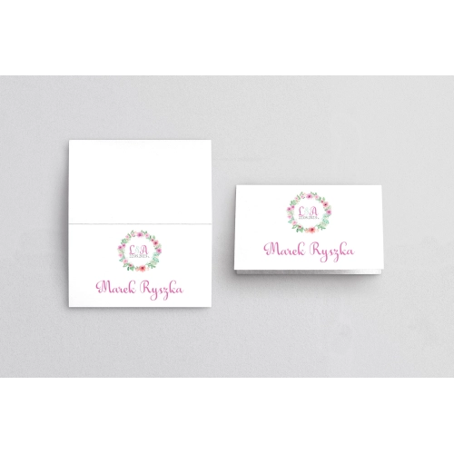 Winietki ślubne składane Rustical Motyw 13