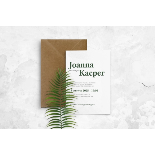 Zaproszenia ślubne Evergreen