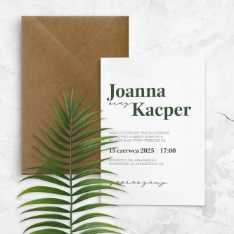 Zaproszenia ślubne Evergreen