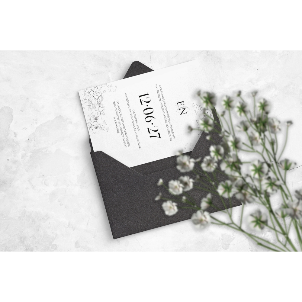 Zaproszenia ślubne Black Elegance