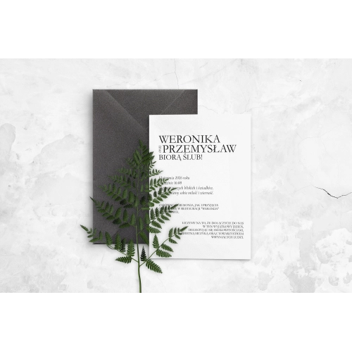 Zaproszenia ślubne Classic White