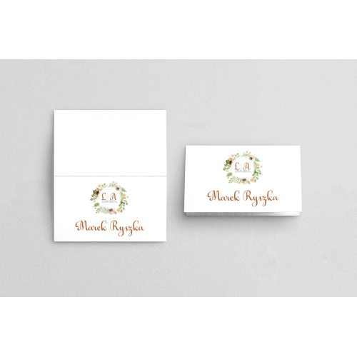 Winietki ślubne składane Rustical Motyw 18