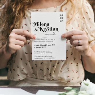 Zaproszenia ślubne Sandy Love