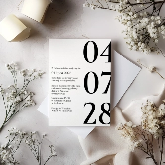 Zaproszenia ślubne Date - Motyw 1