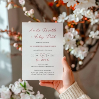 Zaproszenia ślubne Red Heart - Motyw 1