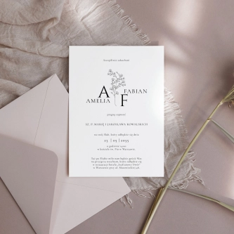 Zaproszenia ślubne Floré - Motyw 1