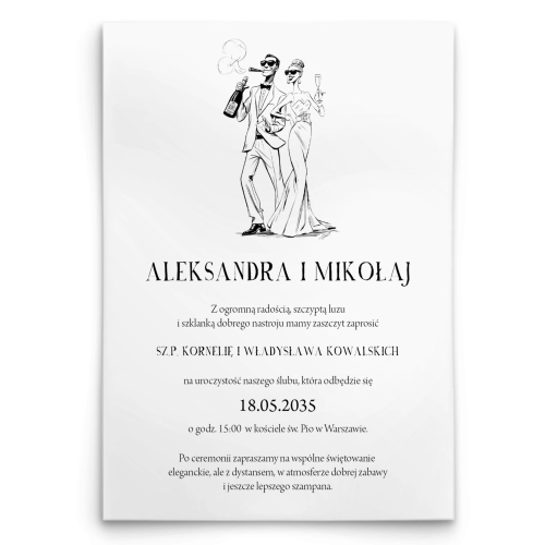 Zaproszenia ślubne Boom - Motyw 1