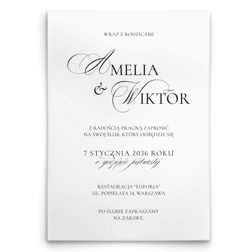 Zaproszenia ślubne Date - Motyw 2