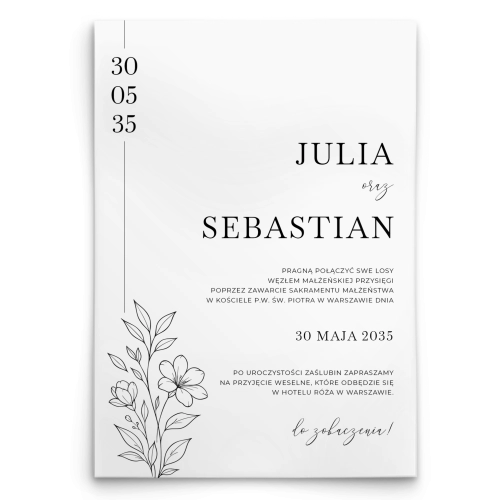 Zaproszenia ślubne Liveno - Motyw 1