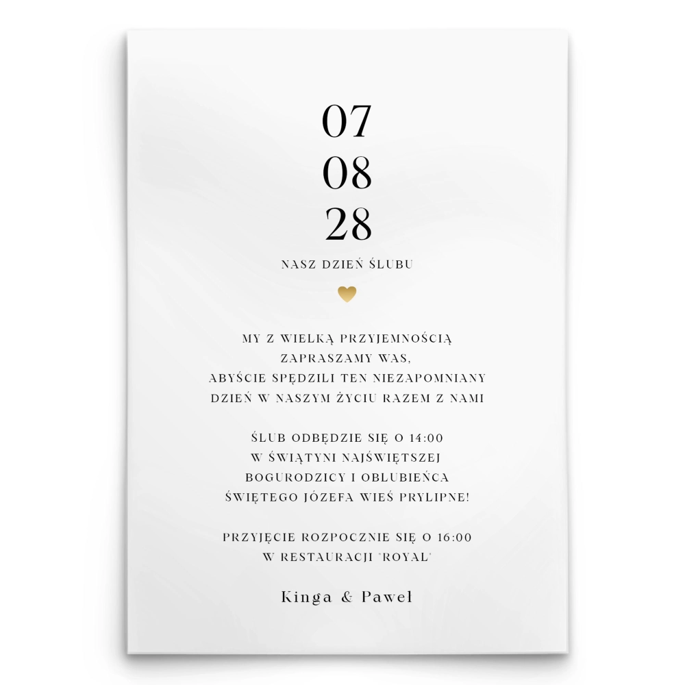 Zaproszenia ślubne Verona - Motyw 1