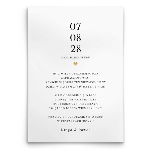 Zaproszenia ślubne Verona - Motyw 1