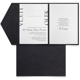 Zaproszenia ślubne w&nbsp;Etui, Folder Minimalistyczne motyw 5