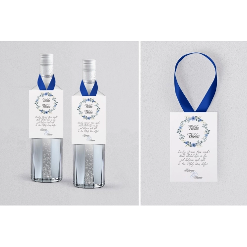 Zawieszka na alkohol Akwarelowe Wianki - Motyw 1