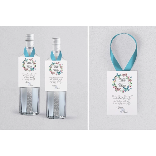 Zawieszka na alkohol Akwarelowe Wianki - Motyw 3