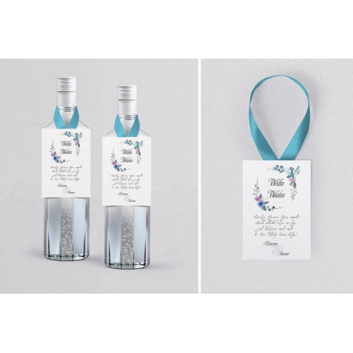 Zawieszka na alkohol Akwarelowe Wianki - Motyw 8