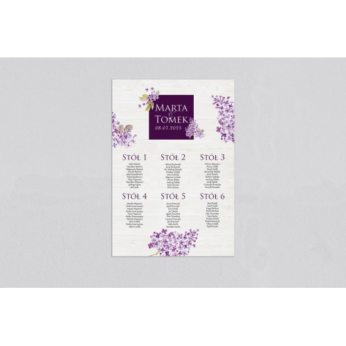 Plan stołów weselnych Biała Stodoła - Motyw 1