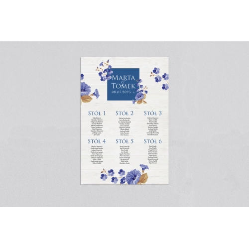 Plan stołów weselnych Biała Stodoła - Motyw 5