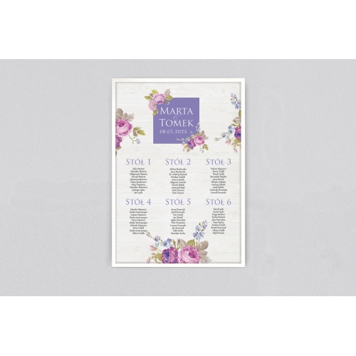 Plan stołów weselnych Biała Stodoła - Motyw 6