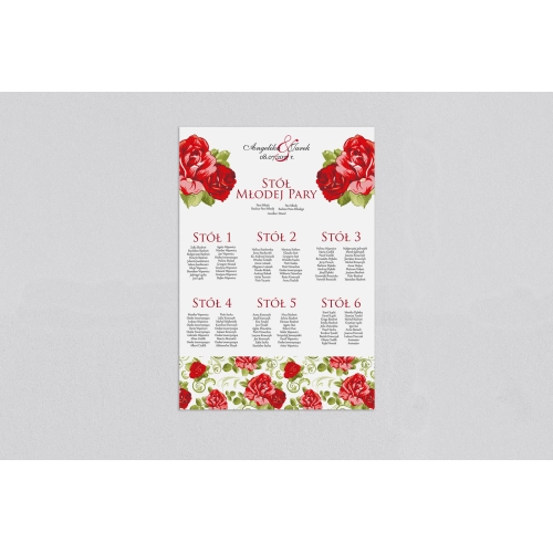 Plan stołów weselnych Laura Motyw 2