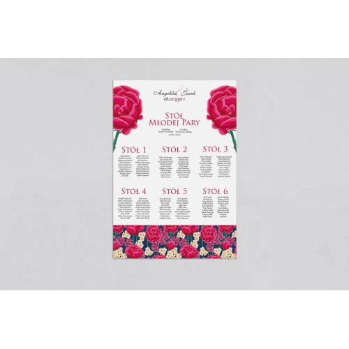 Plan stołów weselnych Laura Motyw 4