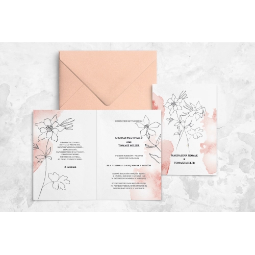 Zaproszenia ślubne Julietta - Składane Motyw 2
