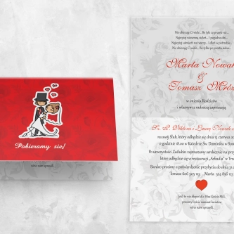 Zaproszenie ślubne Zakochani - Motyw 1