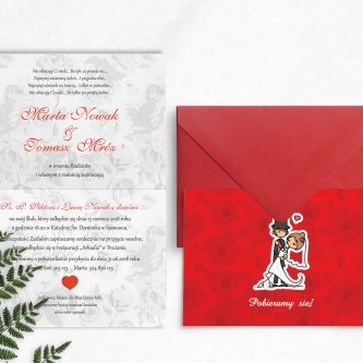 Zaproszenie ślubne Zakochani - Motyw 1
