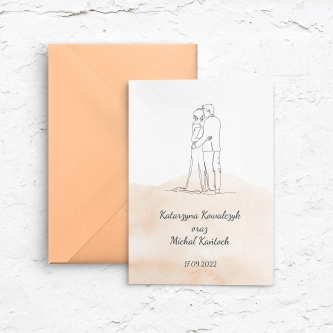 Zaproszenia ślubne True Love - Składane motyw 1