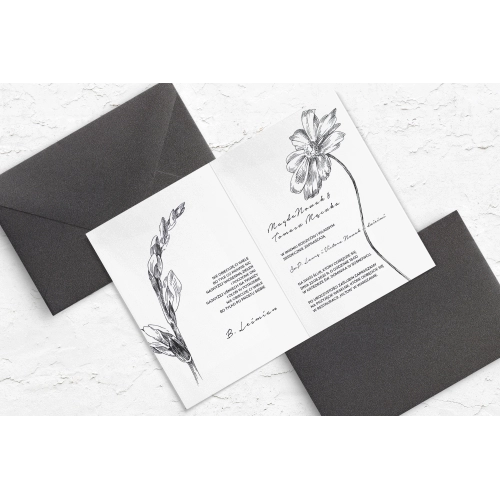 Zaproszenia ślubne Elia - Składane Motyw 4