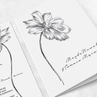 Zaproszenia ślubne Elia - Składane Motyw 4